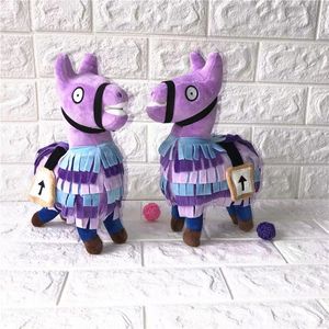 Factory wholesale 30cm horse purple alpaca plush toy animation game peripheral doll children's gift