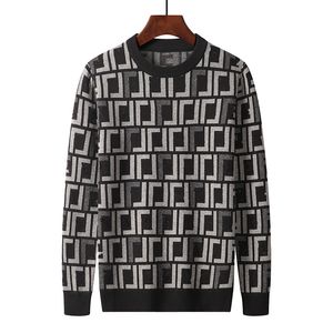 Designer klasyczny odzież ubrania geometryczne SWEATER DRUKOWANIE ZWIECIWOŚCI DRUKOWA ZWIECIWOŚCI Zima Zima Bluier Pullover Men Crew Spiriet M-3xl