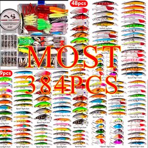 Köder Köder Köder Angelköder Kit Weiche und Hartköder -Set -Ausrüstung Schicht Minnow Metall Jig Löffel für Bass Pike Kurbel Tackle Accessoires mit Box 230816