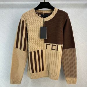 2023 FW Women's Sweaters Knits Designer Tops With Letter Jacquard Runway Brand Designer Crop Top Wool Shirt High End Elasticity Multicolor Pullover Outwear Knitwear