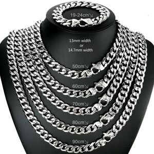 Pendanthalsband frimureriet Mason Mason Chain Heavy Mens All Polished 316L rostfritt stål Silvertonhalsband eller armband N377 B210 230816