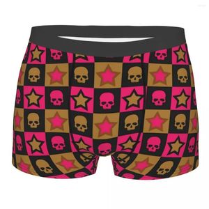Underpants Custom Grunge Star Skull Print Unterwäsche Männer Atmebale Boxer Shorts Shorts Slips weich für männlich