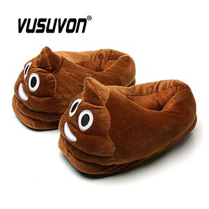 Slippers Men Bedroom Non Slip House Women Poop Shoes Sapatos macios macios de pelúcia de moda Fashion Presente engraçado Inverno caseiro fofo para meninos 230816