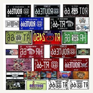 66 Placa de rodovia Placa de rodovia 3015 Pintura decorativa Pintura Creative Garage Club Bar American Wall Hanging Room Decor 30x15cm IXETJ