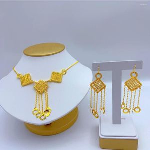 Brincos de colar Conjunto 2023 Dubai Jewelry Party Women's Party Moda YY10202