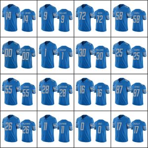 Detroit''lions''men 16 Jared Goff 1 Jeff Okudah 11 Kalif Raymond 0 Marvin Jones Women Youth Light Blue Custom Vapor Limited Jersey