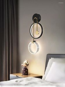 Vägglampa ljus lyx modern enkel vardagsrum nordisk designer sovrum sängplats