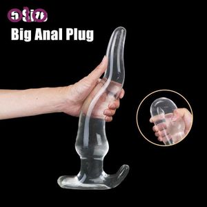 Anal oyuncaklar olo büyük uzun anal fiş 5 boyutu prostat masajcı kristal yumuşak tpe anüs dilator vajina stimülatör seks oyuncakları kadınlar için erkekler eşcinsel hkd230816