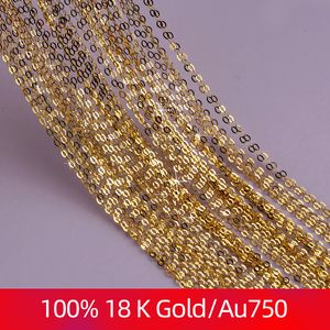 قلادة قلادة XF800 أصلية 18K قلادة ذهبية غرامة مجوهرات حقيقية AU750 أبيض أصفر سلسلة حفل زفاف هدية رومانسية للنساء D206 230817