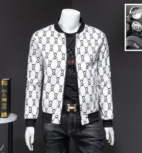 20023 Neue Designer -Mode -Männer -Jacke Brief Print Slim Fit Bomber Jacket Herren Reißverschluss Trench Jacke Herrener Casual Mantel