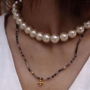 Chains Japanese Pearl Open Collar Vintage French Elegant Luxury Sweater Chain Necklace For Women