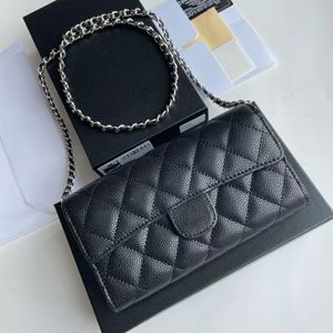 Top luxo caviar crossbody bolsas de noite embreagem lady lady couro genuíno clássico designer bolsas de moeda bolsa de ouro correntes de ouro presente de bolsa de ombro com caixa