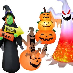 その他のイベントパーティーのサプライはハロウィーンインフレータブル装飾屋外パンプキンゴーストとカレイドスコープLEDライトホラー怖い小道庭園2023 230816