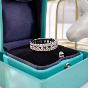 Anéis de banda designers Ring Jewelrys de moda Luxury Classic oito garras anéis de diamante esterlina jóias femininas de prata versátil como presente de aniversário Z230817