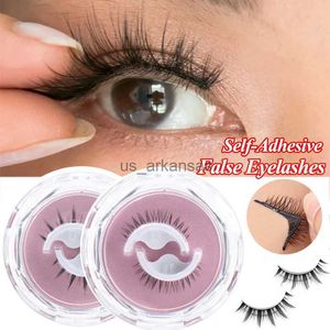 Falsche Wimpern 1Pair wiederverwendbares selbstklebende falsche Wimpern 3d Nerzwimpern kleberfreie Wimpernverlängerung Natürliche gefälschte Wimpern Augen Make-up-Werkzeuge HKD230817