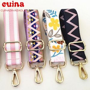 Bag Parts Accessories Obag Diy Strap For Women Shoulder Hanger Colored Belt Adjustable Rainbow Handbag Straps Decorative 230817