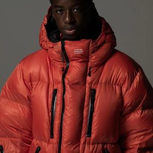 Mens Winter Puffer Jackets Down Coat Street Fashion Down Jacket Streetwear Parkas Outdoor Warm Feather Outfit Ytterkläder Tjockade rockar Vattentät överrockstorlek