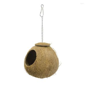 Other Bird Supplies 1PCS Parrot Toy Coconut Shell Bird's Nest Hamster Weasel Breeding Tiger Skin Toys