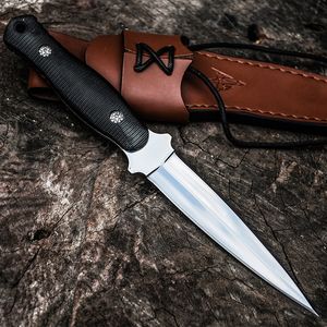 Überlebensgerichtes Messer Titanschicht beschichtetes Drop Point Blade Outdoor Camping Wanderjagd Taktische Messer mit Kydex Outdoor -Messer sind scharf hart