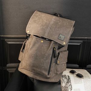 Herrens ryggsäck Fashion Brand Street Travel Simple Simple Capacity Leisure Student School Bag Trend 230817