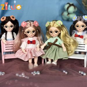 Dolls 112 17cm BJD Student Clothes Terno para meninas Ativo 3D Eyes Play House Doll Toy Filhos Presentes de aniversário 2 3 4 ANOS 230816