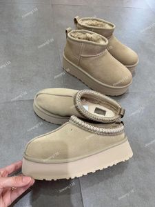 Mini platform bot tasarımcısı Sonbahar Kış Kadın Klasikleri Tazz Yün Terlik Moda Lüks sıcak Tasman Terlik Disquett Ayakkabıları Dışarıda 55