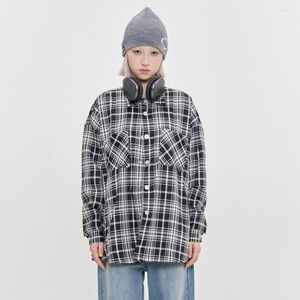 メンズジャケットMADEXTREMEチェッカーマンのためのハイストリート冬のファッションルーズアウターコートユニセックス