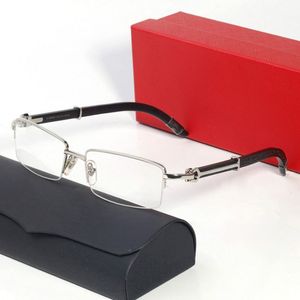 男のファッション眼鏡のための木製長方形サングラス女性デザイナーメガネメンズフレームレスアイウェア透明レンズゴーグルビーチドライビングサングラス