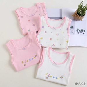 Tank Top 2023 Summer Summer Girls 'Girls Top Strap Baby Baby Strap Pure Cotton Recever Clisteless Class A Children's Clothing R230817