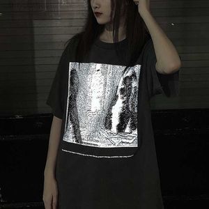 メンズTシャツ良質反射的なキャビンプレンプファッションTシャツ男性1 1特大のcav c.e women tシャツカジュアル半袖コットンティー