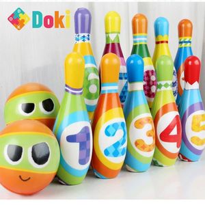 Sports Toys DokiToy Children's Bowling Toy Set PU Soft Baby Parentchild 36 Years Old Outdoor Indoor Puzzle Large Leisure Ball 230816