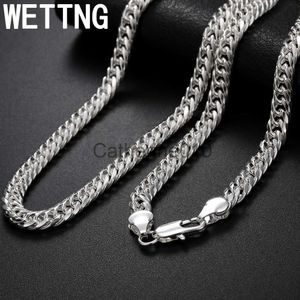 Pendant Necklaces 2023 New 925 SterlSilver 20/22/24 Inch 6mm Side Chain Necklace For Woman Man Fashion Charm Jewelry Gift J230817