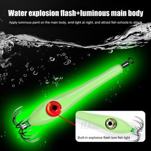Baits Lures Fishing Lures Light Waterproof Night Fishing Squid Jigs Lure 3D Simulation Eye Glowing Cuttlefish for Saltwater Freshwater 230816