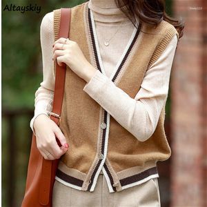 Women's Vests Women Simple Loose Spring Sleeveless All-match Large Size Mujer Stylish Fashionable Ulzzang V-neck Elegant Ladies Office