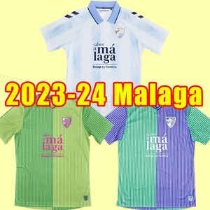 23/24 Maglie da calcio Malaga 2023 2024 Terzo K Bare Juanpi Adrian CF Shirt Football Bar Casas Juankar Luis Munoz Camiseta de Futbol Juande Jersey Men Kit Kit Uniforms