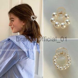 Sweet Mini Round Pearl Hair Clips for Women Girls Hair Claw Barrettes Claw Crab Hairpins Styling Fashion Hair Accessori x0817