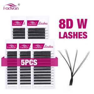 False Eyelashes Fadvan Wholesale 8D W Lashes Double Tips 4D 230816