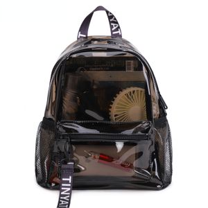 Torby szkolne Fashion Clear PVC Kobiety Trend plecak przezroczystą solidną torbę podróżną dla dziewcząt dziecko Mochila 230816