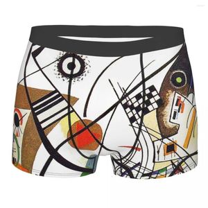 Underpants Abstract Transverse Lines Men's Underwear Kandinsky Boxer Briefs Shorts Panties Printed Polyester For Homme S-XXL