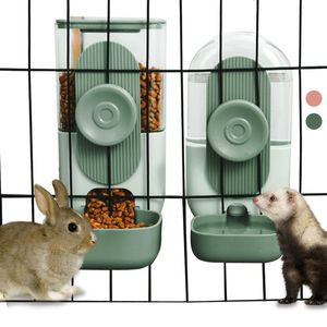 Dostawy małych zwierząt wiszące automatyczny dozownik butelek z jedzeniem dla zwierząt domowych Auto Gravity Bunny Feeder Bowl dla szczeniaka Kott Rabbit Chinchilla 230816