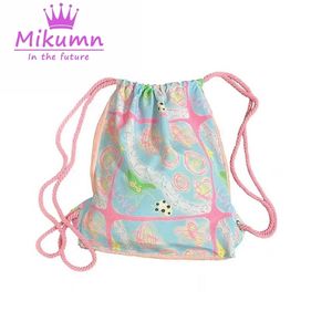 Bolsas escolares portátil esporte ao ar livre mochila harajuku y2k desenho animado fofo ombro de cordão drawstring girls de streetwear chiques 230816