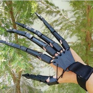 Outros suprimentos de festa de evento Halloween Fingers articulados Scarry Fake Fingers Skeleton Hands Hands Realistic Horror Ghost Garra Adeços de Cosplay Gear Finger Glove 230816