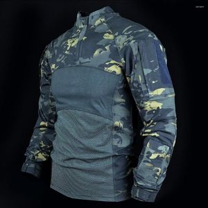 Jackets de corrida MEGE Brand Brand Outdoor Hunting Shirt Camouflage Combat Combat Tipo II Treinamento Militar de Uniforme Militar Equipamento Tático de Paintball