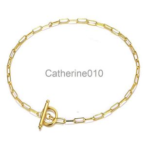 Colares pendentes 20/30/40/45cm de aço inoxidável de aço de link Chain Chain para homens homens alternam o fecho de fivela de fivela colarinho de colarinho de hip -hop jóias j230817