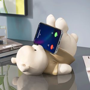 Objetos decorativos As estatuetas Bear comprimidos de telefone para celular para iPad iPhone Decoration Study Office Computer Desktop Ornaments Presente de aniversário para amigos 230816