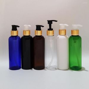 Förvaringsflaskor 30 st 200 ml tom lotion pump husdjur kosmetisk behållare med flytande tvål dispenser guld silver duschgel