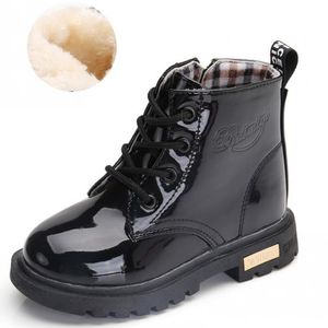 Turnschuhe Winter Kinder Schuhe PU Leder wasserdichte Kurzstiefel Kinder Schneestiefel Marke Mädchen Jungen Gummistiefel Mode Sneakers 230816