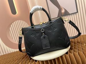 Tasarımcı Tote Çanta Lüks Çanta Kadın Omuz Çantaları Çiçek Preslenmiş Debriyaj Çanta Trianon Tag Fashion Toates Cüzdan Çantası Orijinal Deri Lady Alışveriş Çantaları