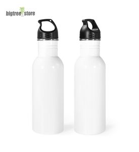 sublimation sports water bottle 22oz single wall drinking tumbler with lid and handle metal outdoor mug