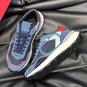 valention Sneaker Mens Designer Sapatos Casuais Superior de Melhor Qualidade Dual Color Laces Sola de Borracha com detalhe de garanhão Womens Outdoor Running Shoes 38-45